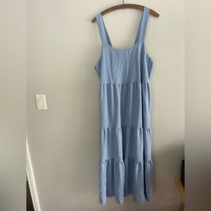Black bow xl Light Blue Sleeveless maxi Dress